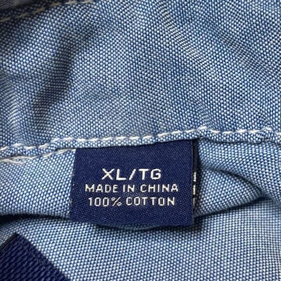 Tommy Bahama Shirt 100% Cotton Stripe Pink Blue Short Sleeve Hawaiian Camp Fishi - Picture 4 of 9